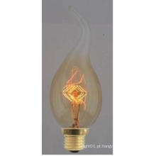 C35 Flame Top Edison Vintage Bulb com 13 âncoras